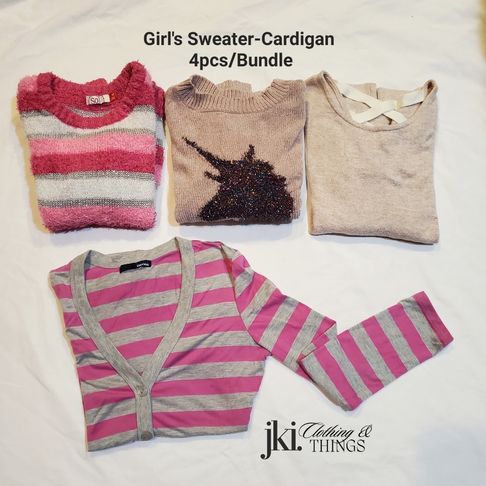 Girls Sweater-Cardigan Longsleeves  4pcs/Bundle
